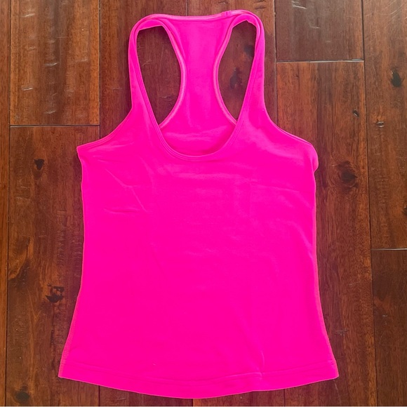 Lululemon Athletica Neon Pink Fitted Sleeveless Tank Top - Picture 1 of 3